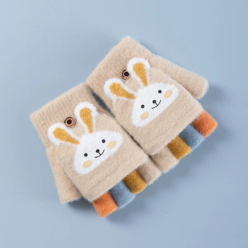 Bunny Half-Finger Gloves