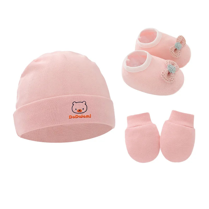 Newborn Beanie, Mittens & Socks Set