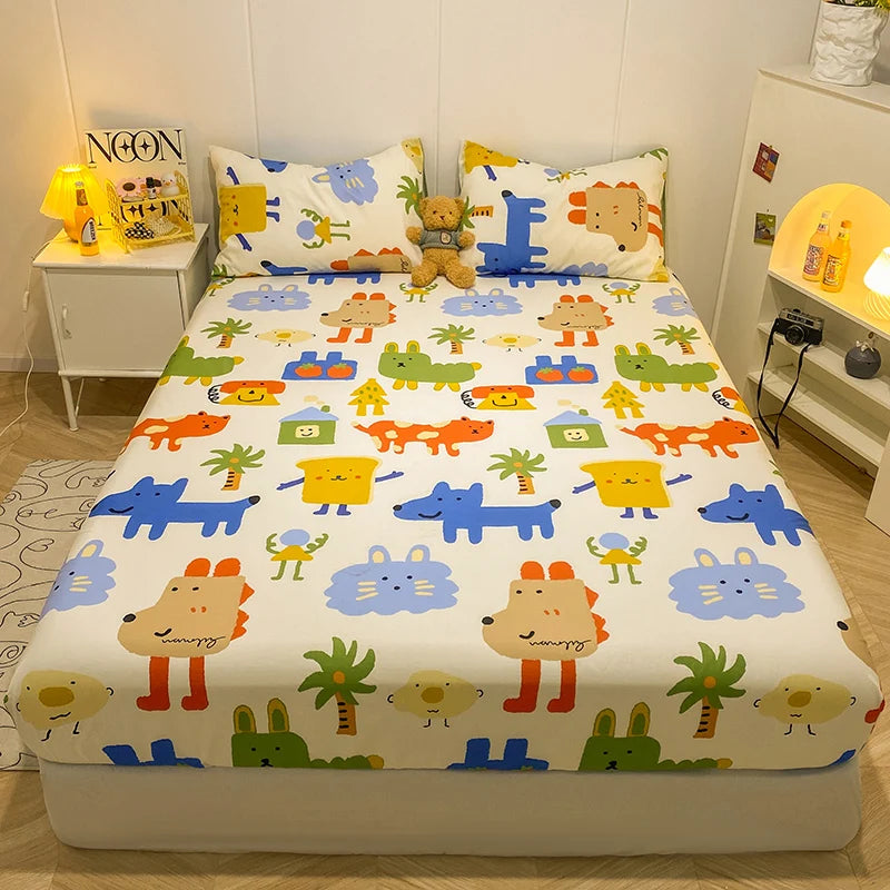 Cartoon Print Fitted Sheet