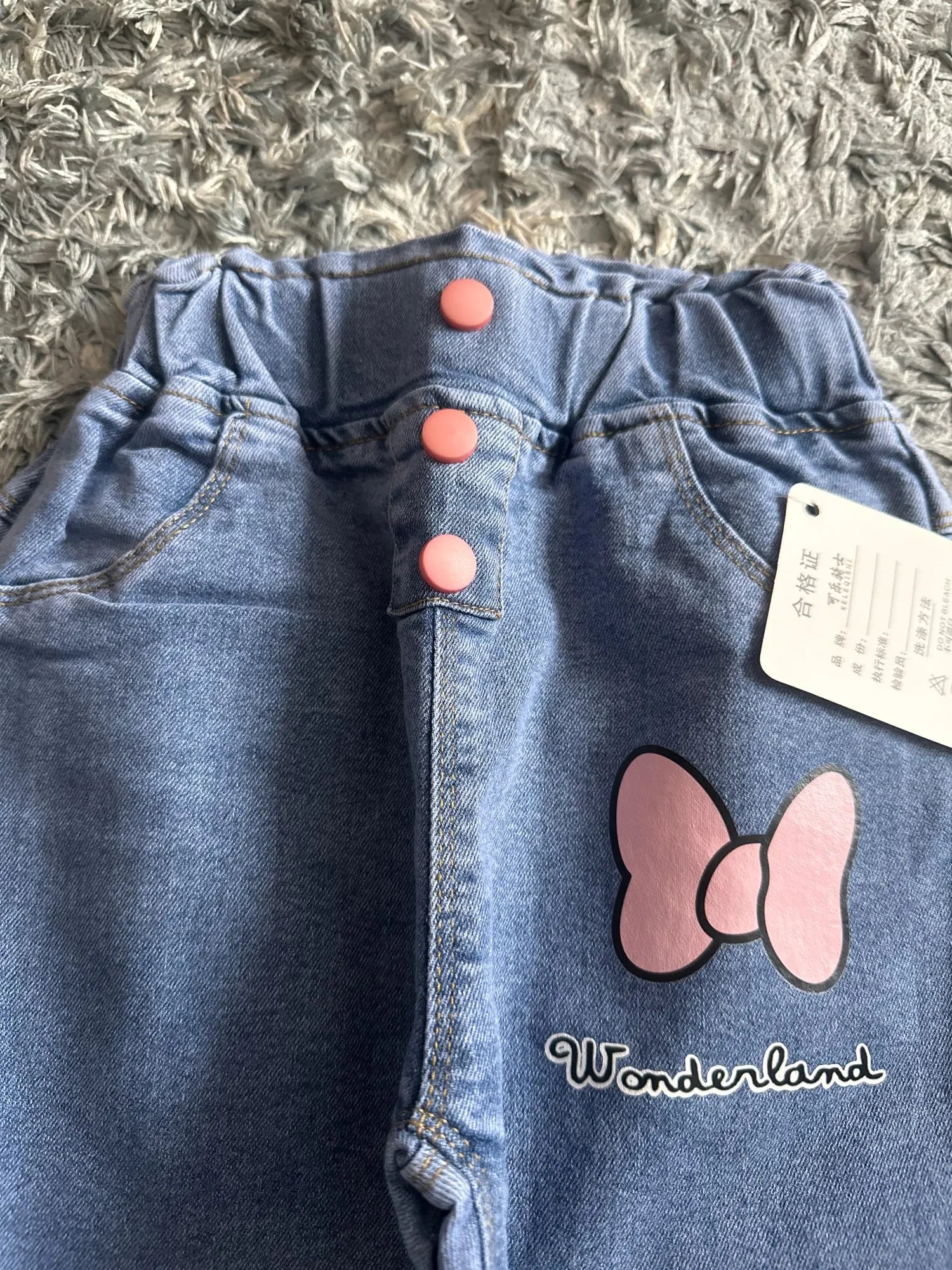 Girls' Graffiti Print Denim Pants