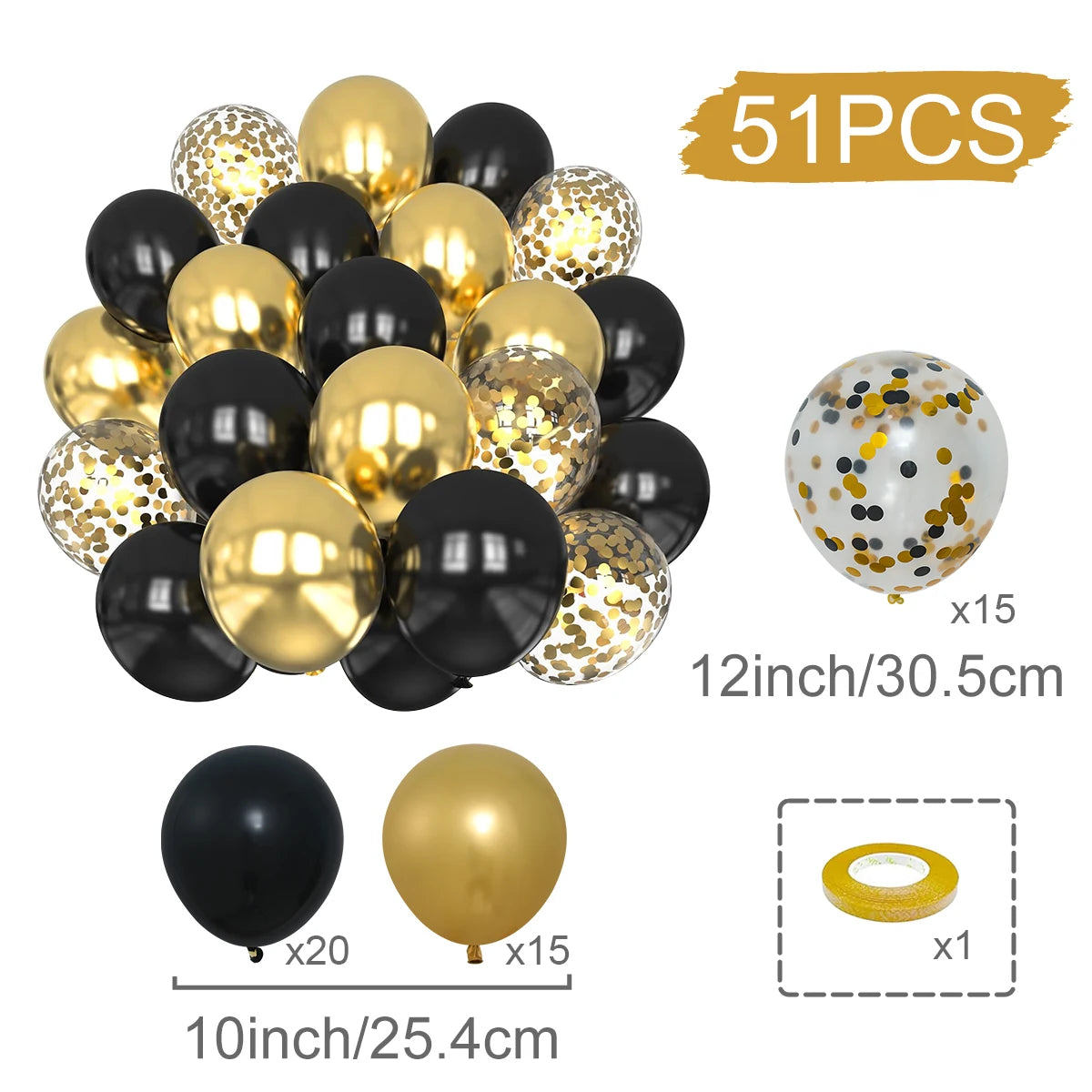 Confetti & Latex Balloon Set