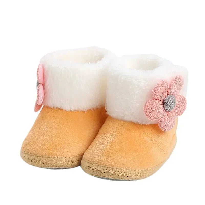 Girls' Flower Snow Boots