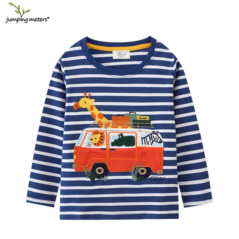 Boys' Striped Embroidered Shirt