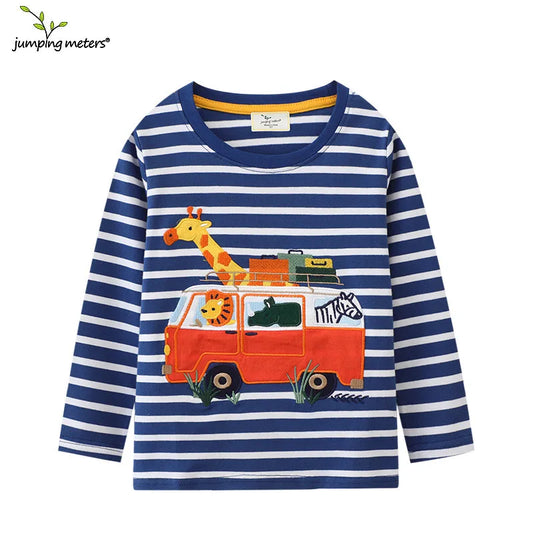 Boys' Striped Embroidered Shirt