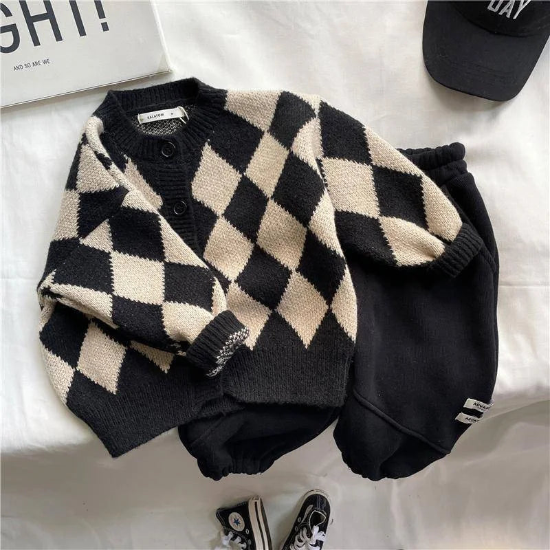 Boys' Woolen Knitted Cardigan