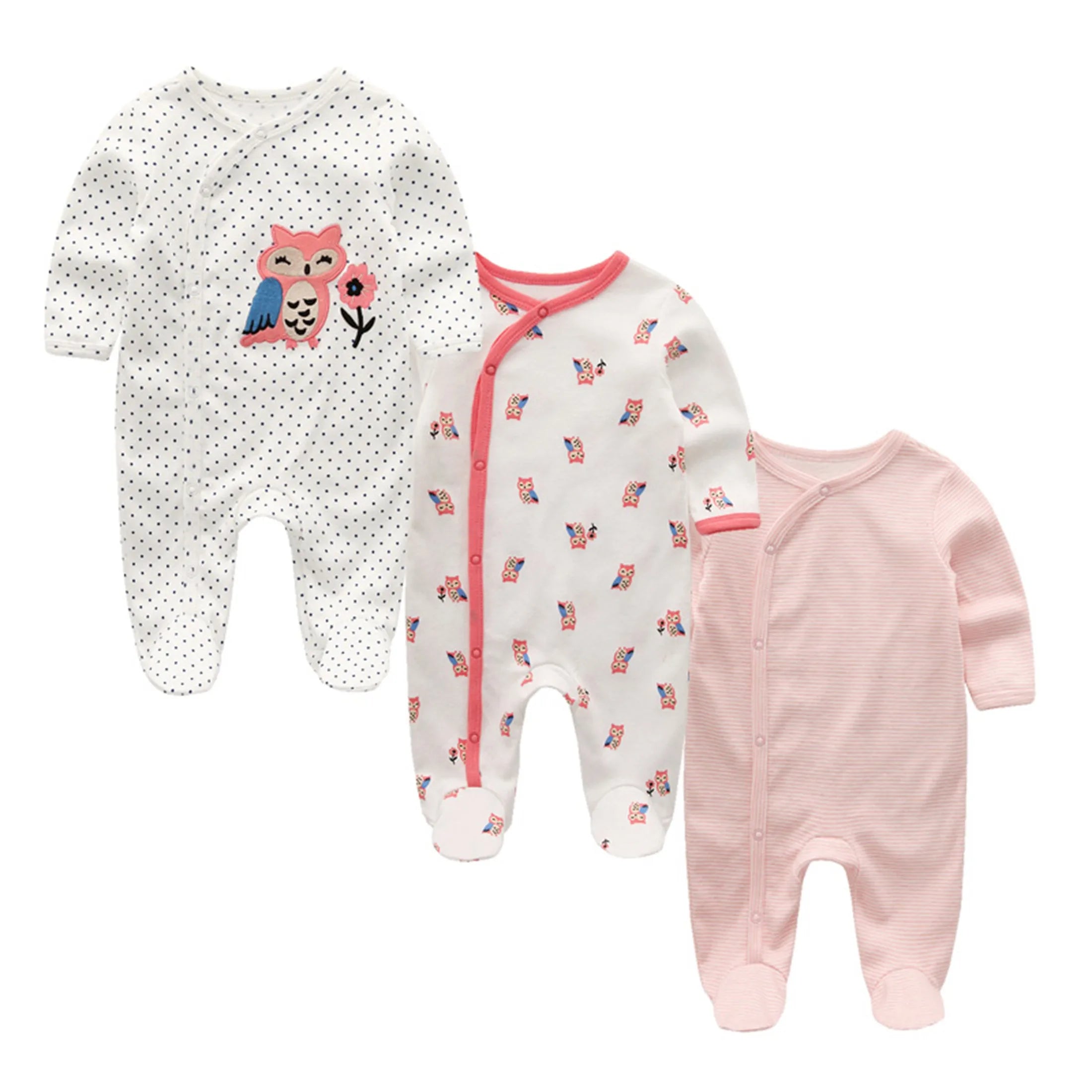 Baby Romper Set - 3Pcs