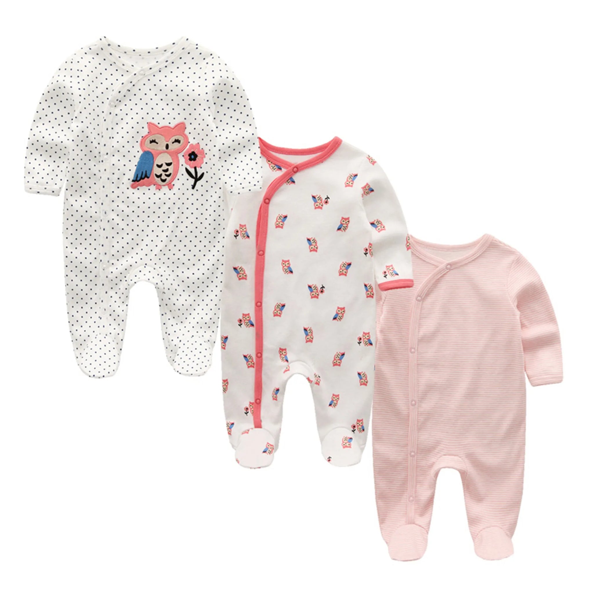 Baby Romper Set - 3Pcs