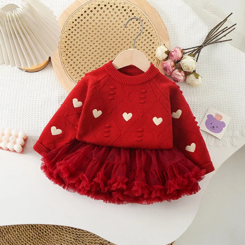Girls' Sweater & Tulle Skirt Set