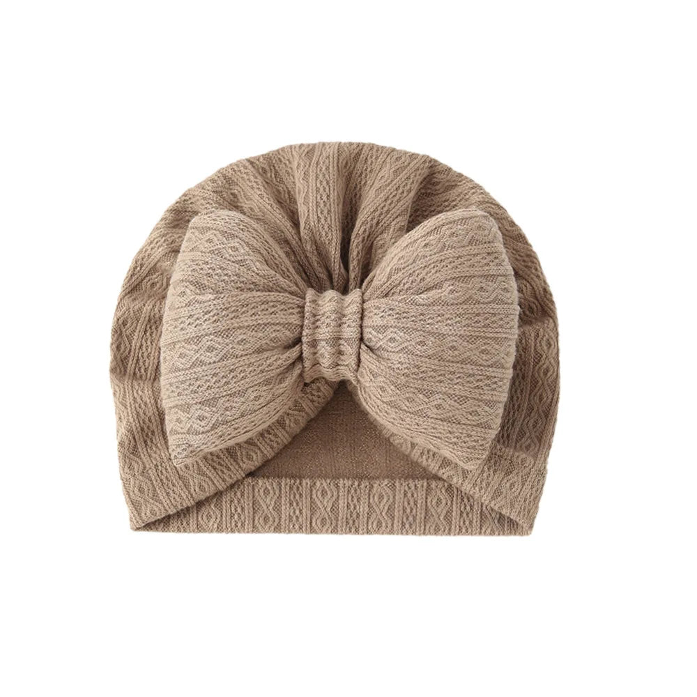 Baby Turban Hat with Big Bow for Newborns and Toddlers