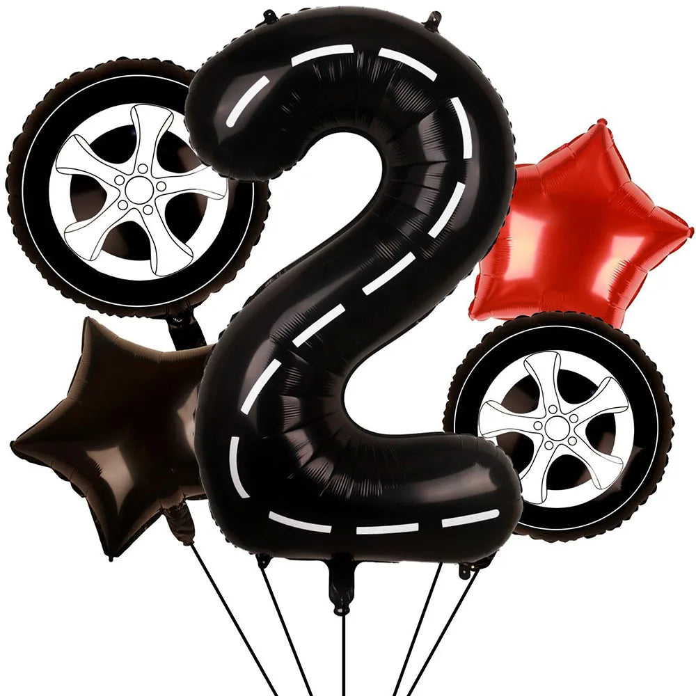 Racing Car Balloon Set - 5 pcs
