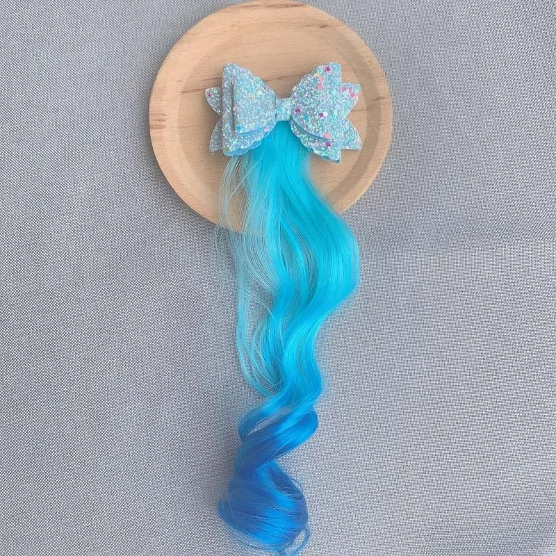 Girls' Colorful Clips with Wig
