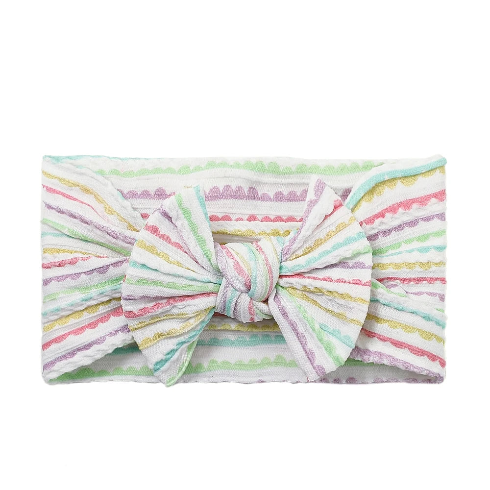 Printed Bow Baby Headband