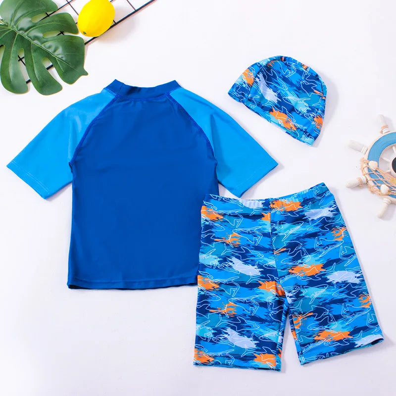 Boys' 3-Piece Shark Swimsuit Set