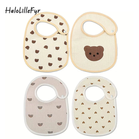 2-Pack Waterproof Cotton Bibs