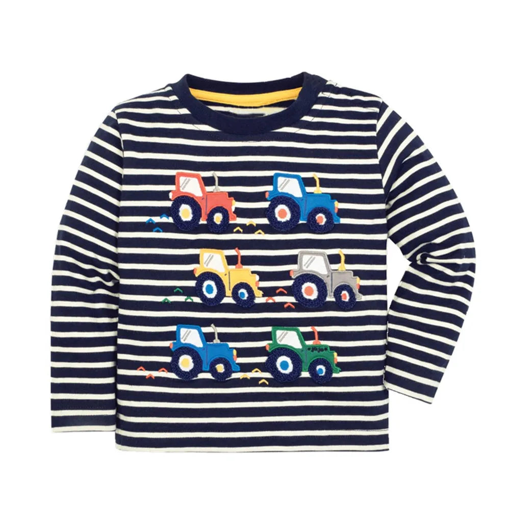 Boys' Striped Embroidered Shirt