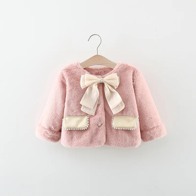 Girls' Faux Fur Sweater
