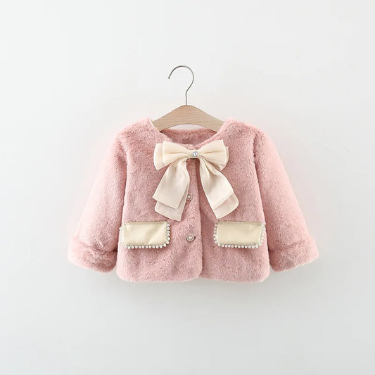 Girls' Faux Fur Sweater