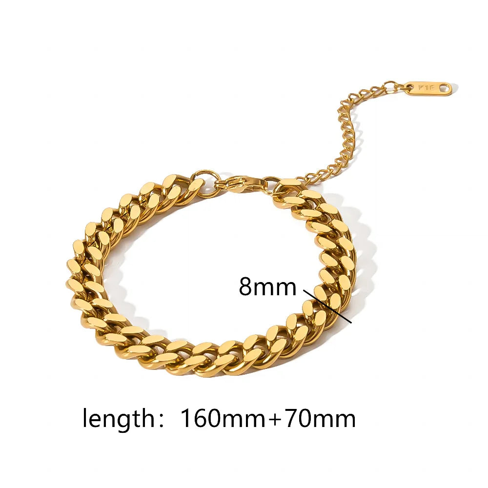 18K Gold Plated finish Chain Bracelet