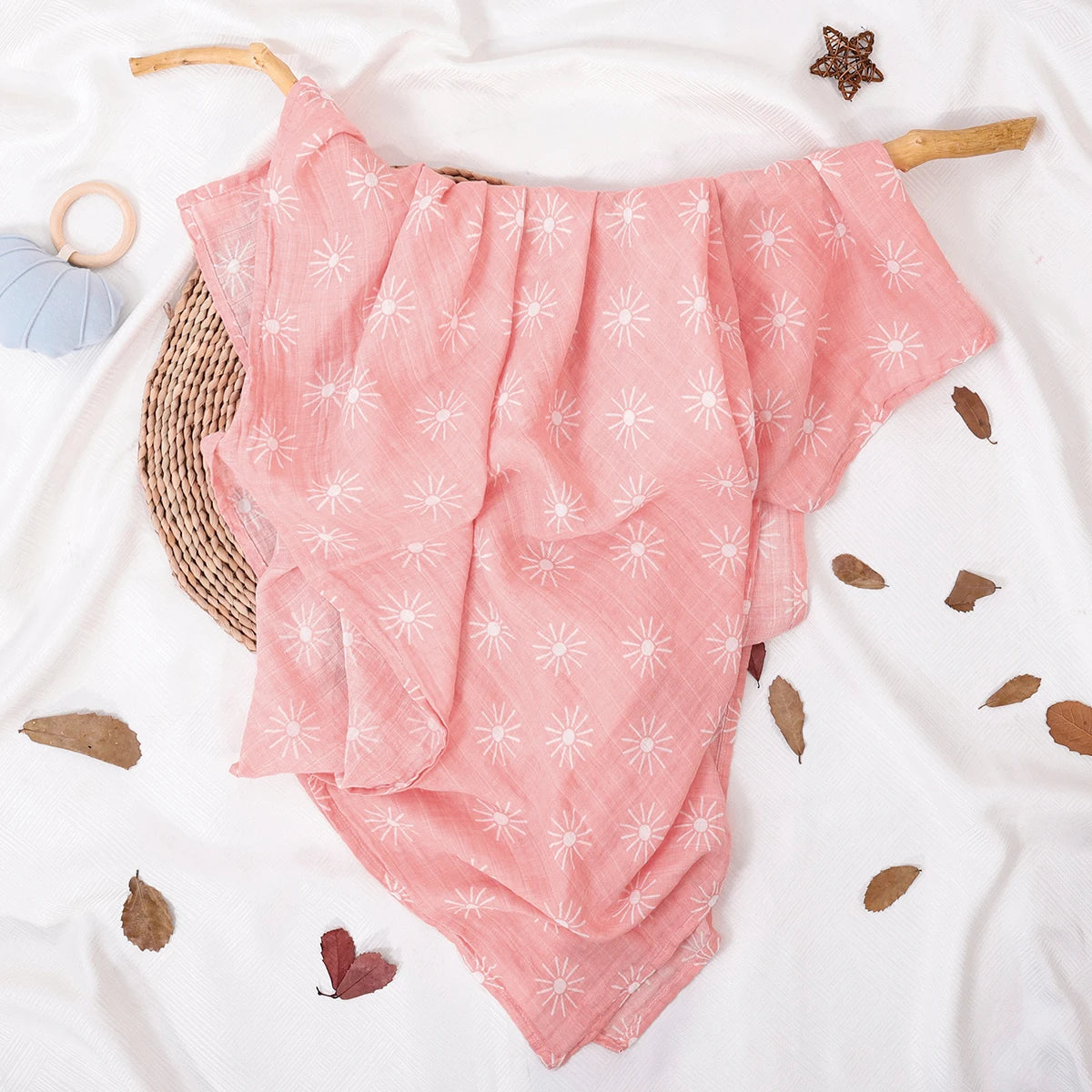3-Pcs Cotton Swaddle Blanket Set