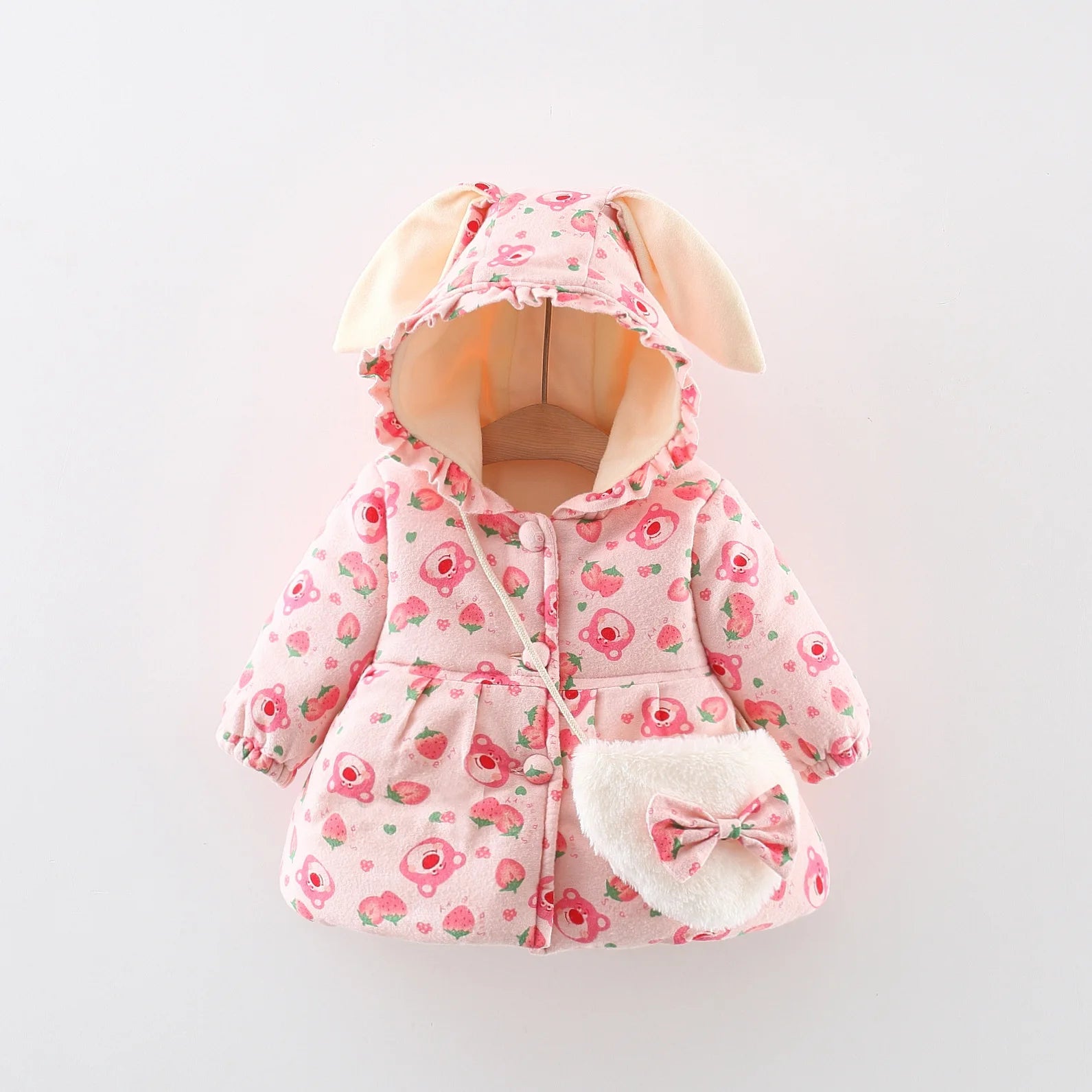 Girls’ Jacket with Rabbit Ear Hood