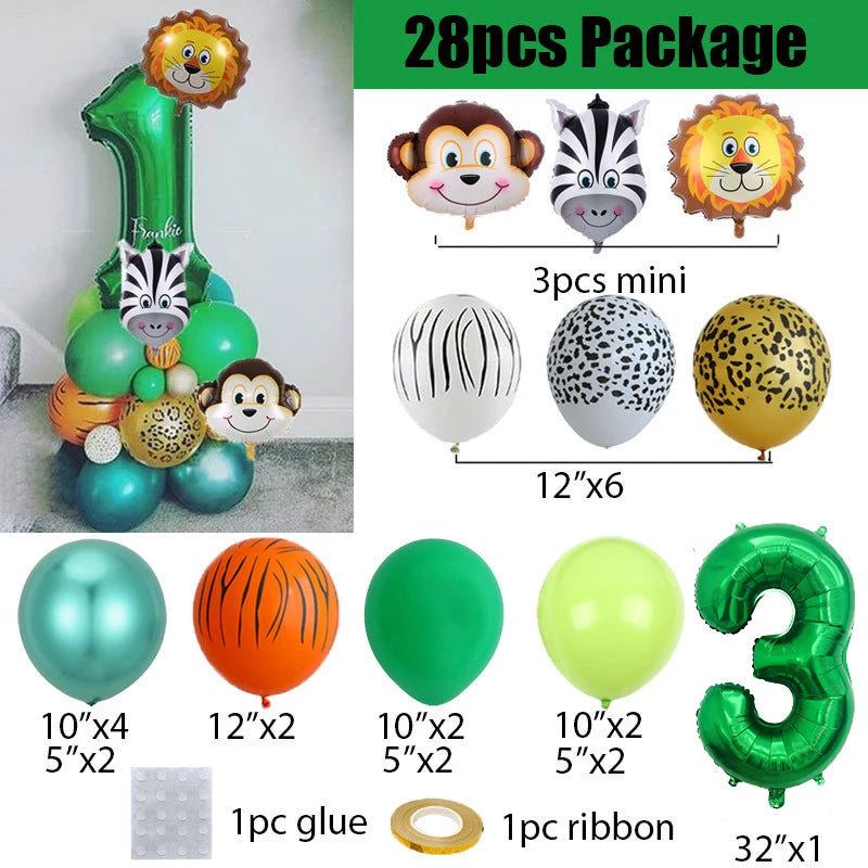 Jungle Animal Balloon Garland