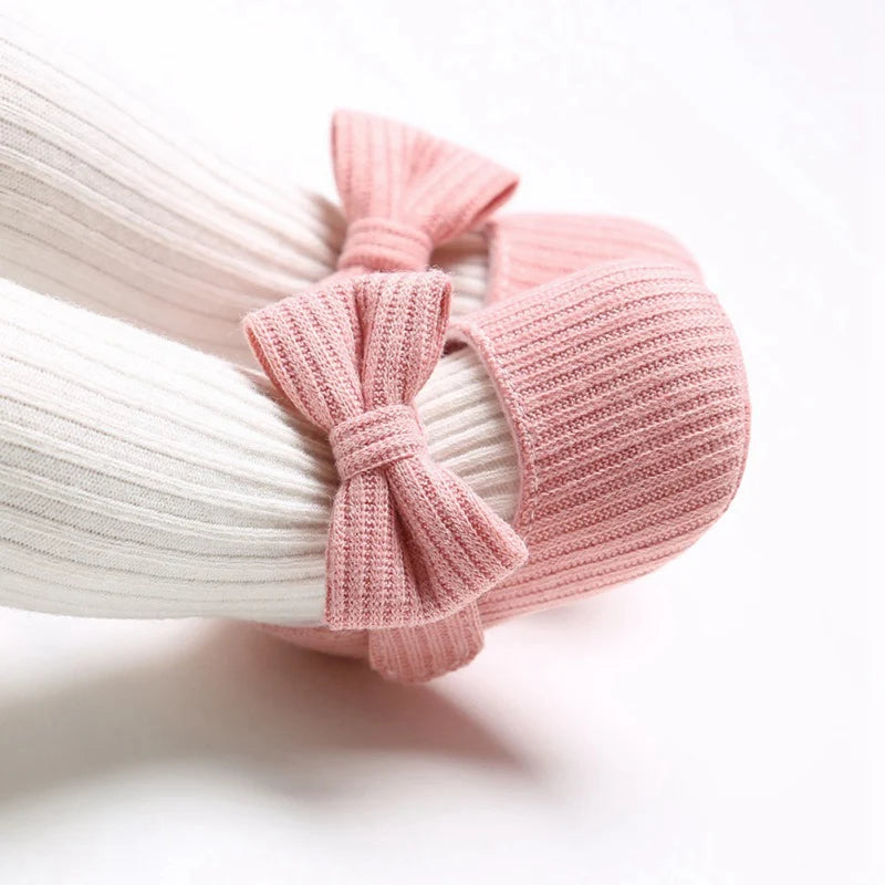 Baby Girl Cotton Prewalker Shoes