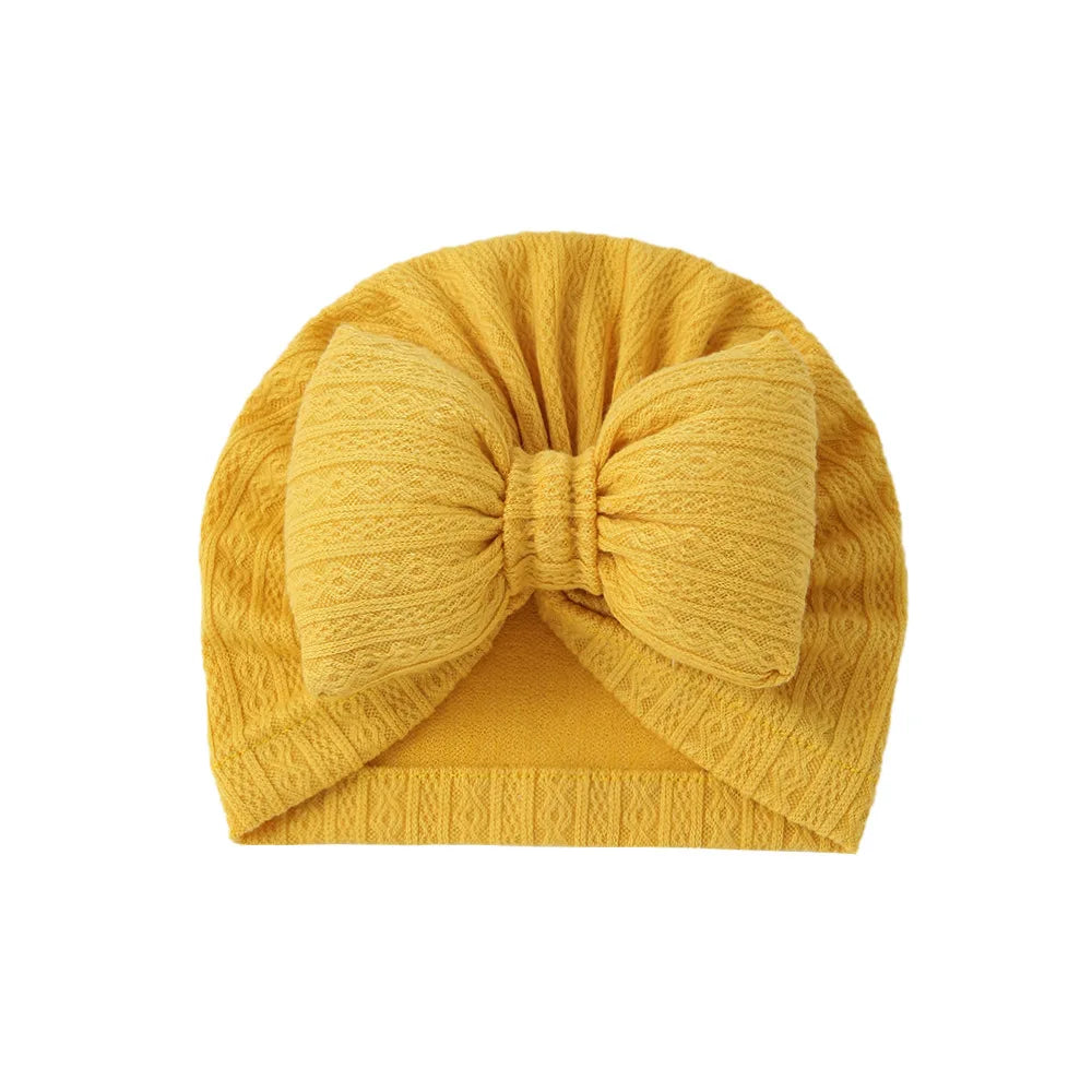 Baby Turban Hat with Big Bow for Newborns and Toddlers