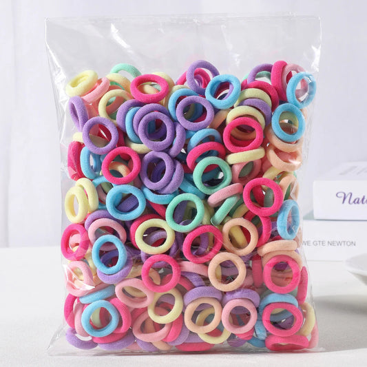 100 Pcs Colorful Hair Ties
