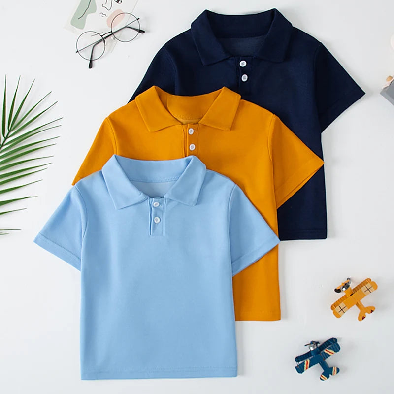 Solid Color Polo T-Shirt
