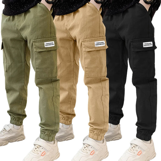 Boys' Cotton Cargo Pants