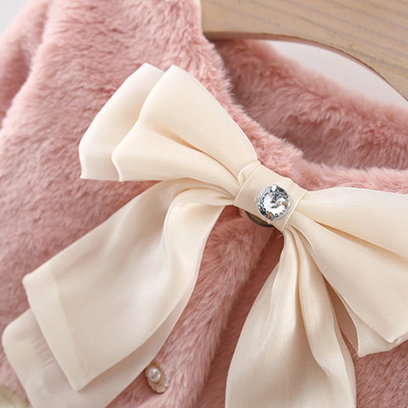 Girls' Faux Fur Sweater