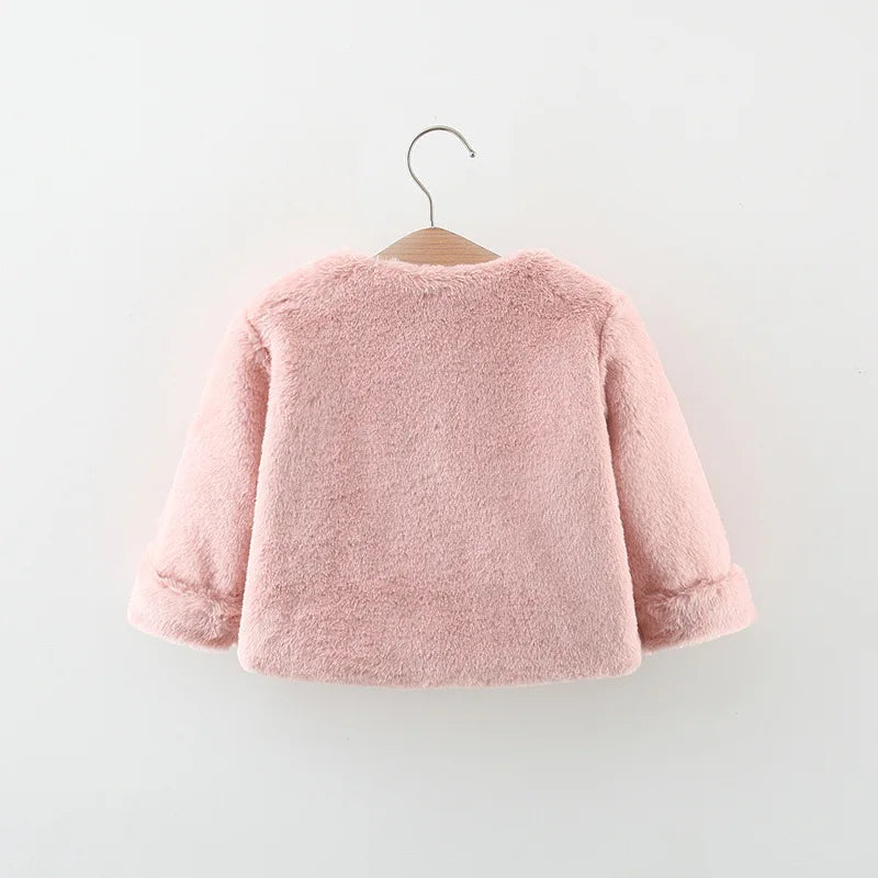 Girls' Faux Fur Sweater