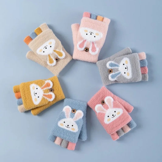 Bunny Half-Finger Gloves