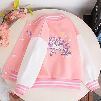 Girls’ Unicorn Baseball Jacket