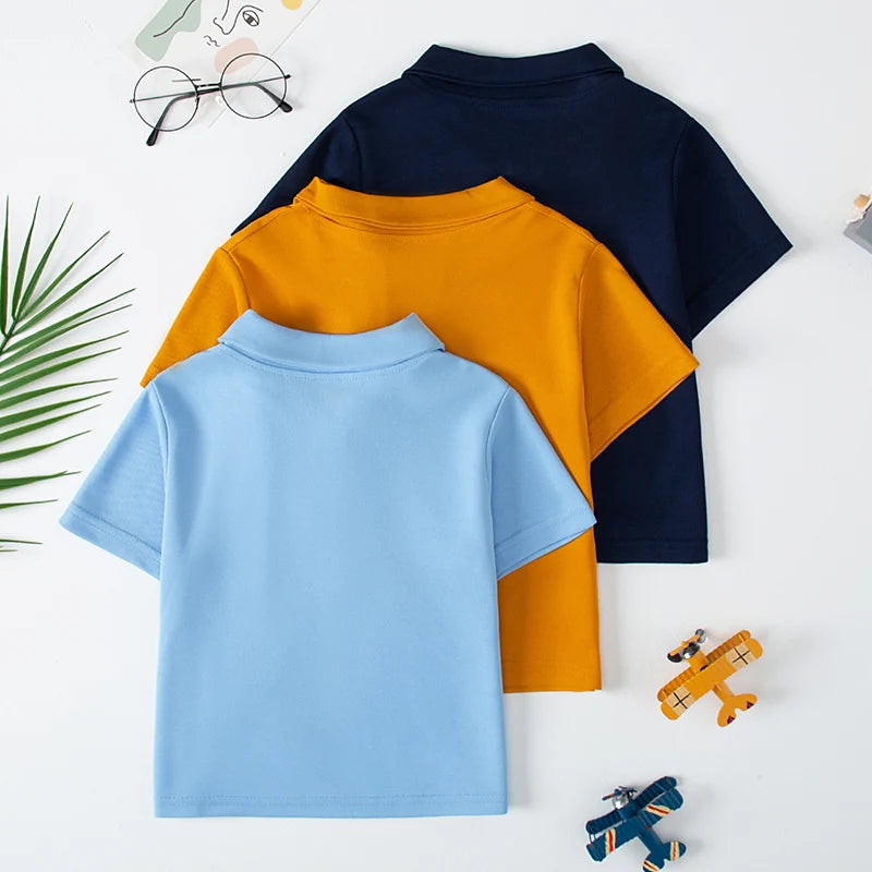 Solid Color Polo T-Shirt