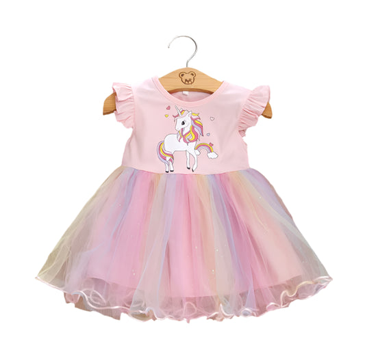 Girls Summer Unicorn Dress