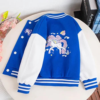 Girls’ Unicorn Baseball Jacket