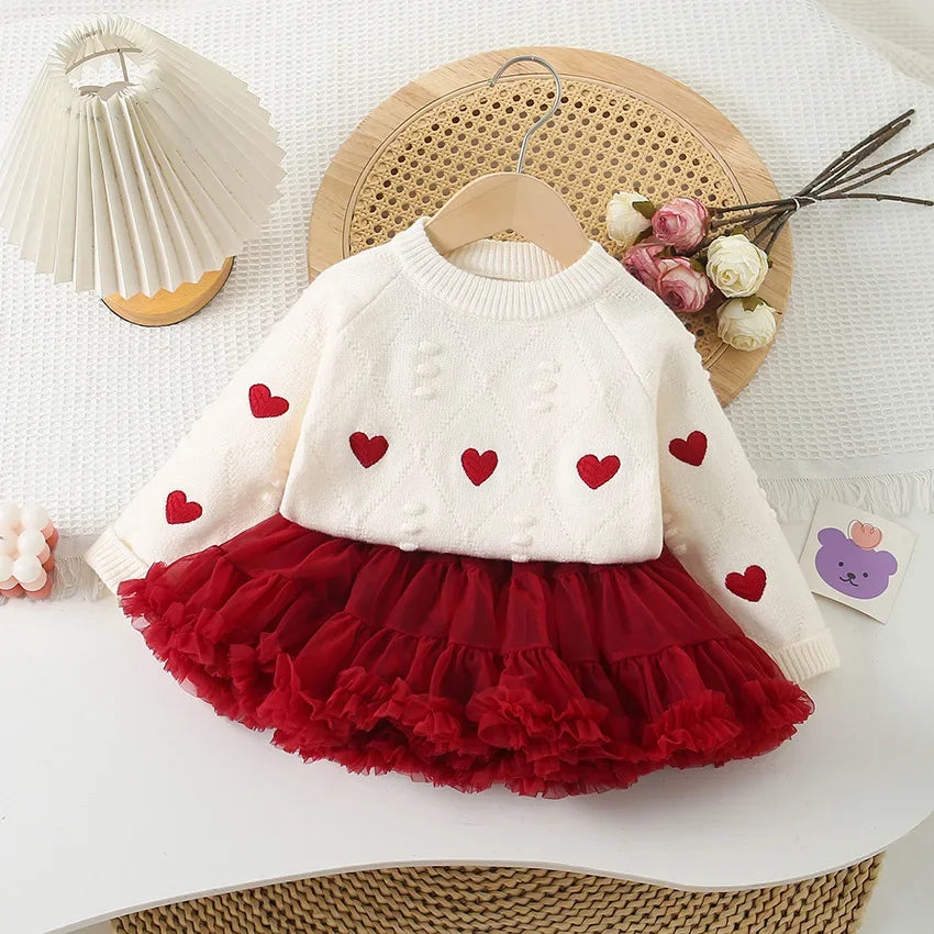 Girls' Sweater & Tulle Skirt Set