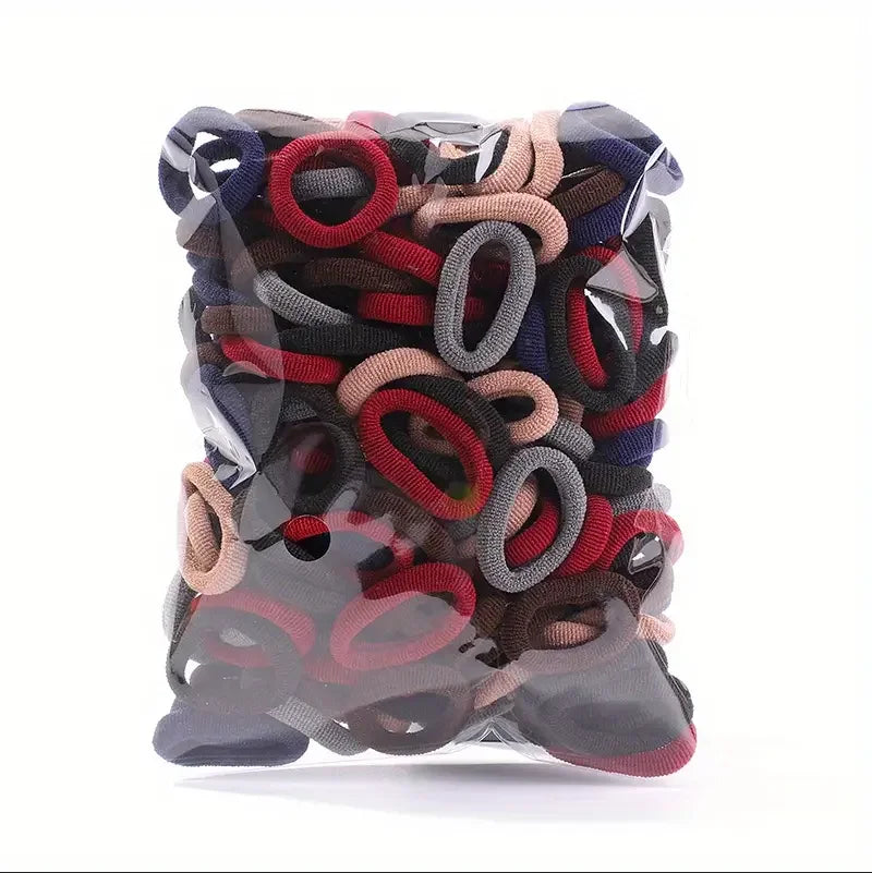 100 Pcs Colorful Hair Ties