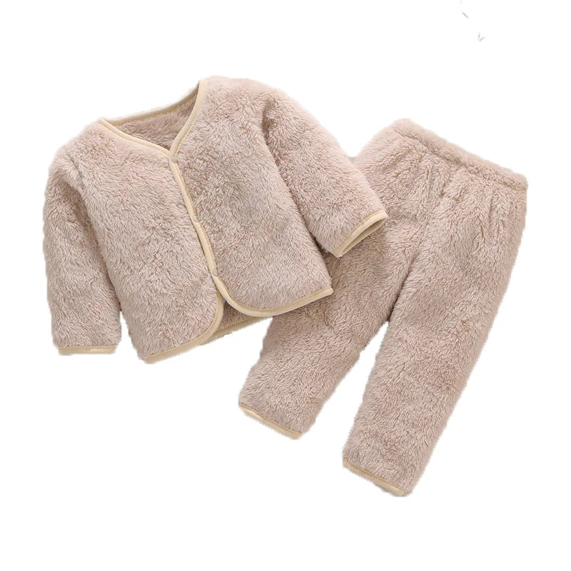 Newborn Flannel Shirt & Pants Set