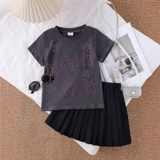 Girls' Ribbon 2-Piece Outfit
