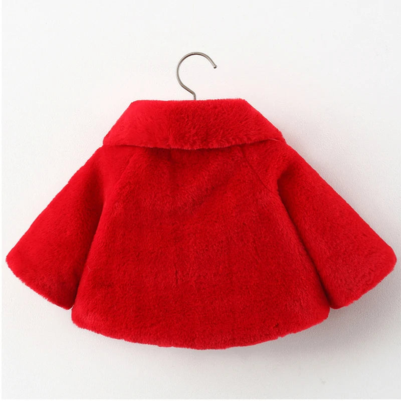 Girls’ Faux Fur Princess Cloak