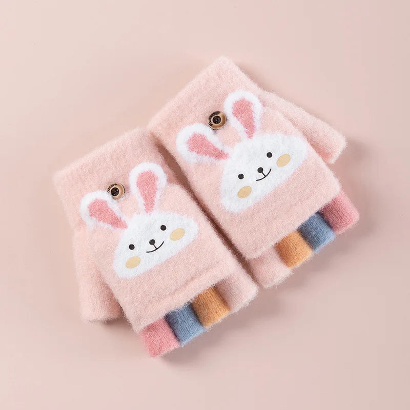 Bunny Half-Finger Gloves