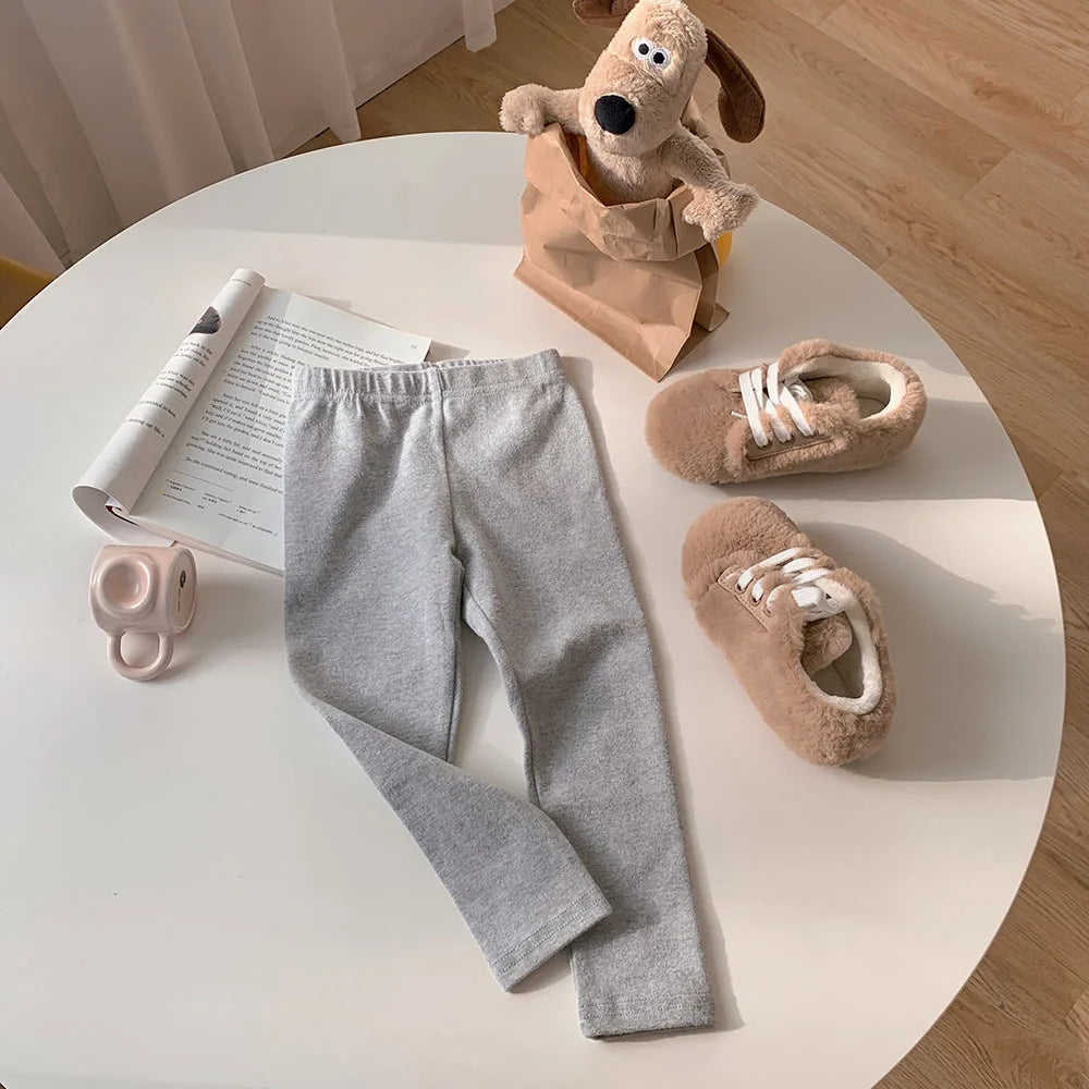 Girls' Stretchy Cotton Leggings