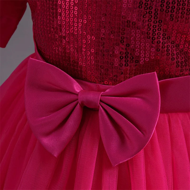 Sequin Big Bow Dress
