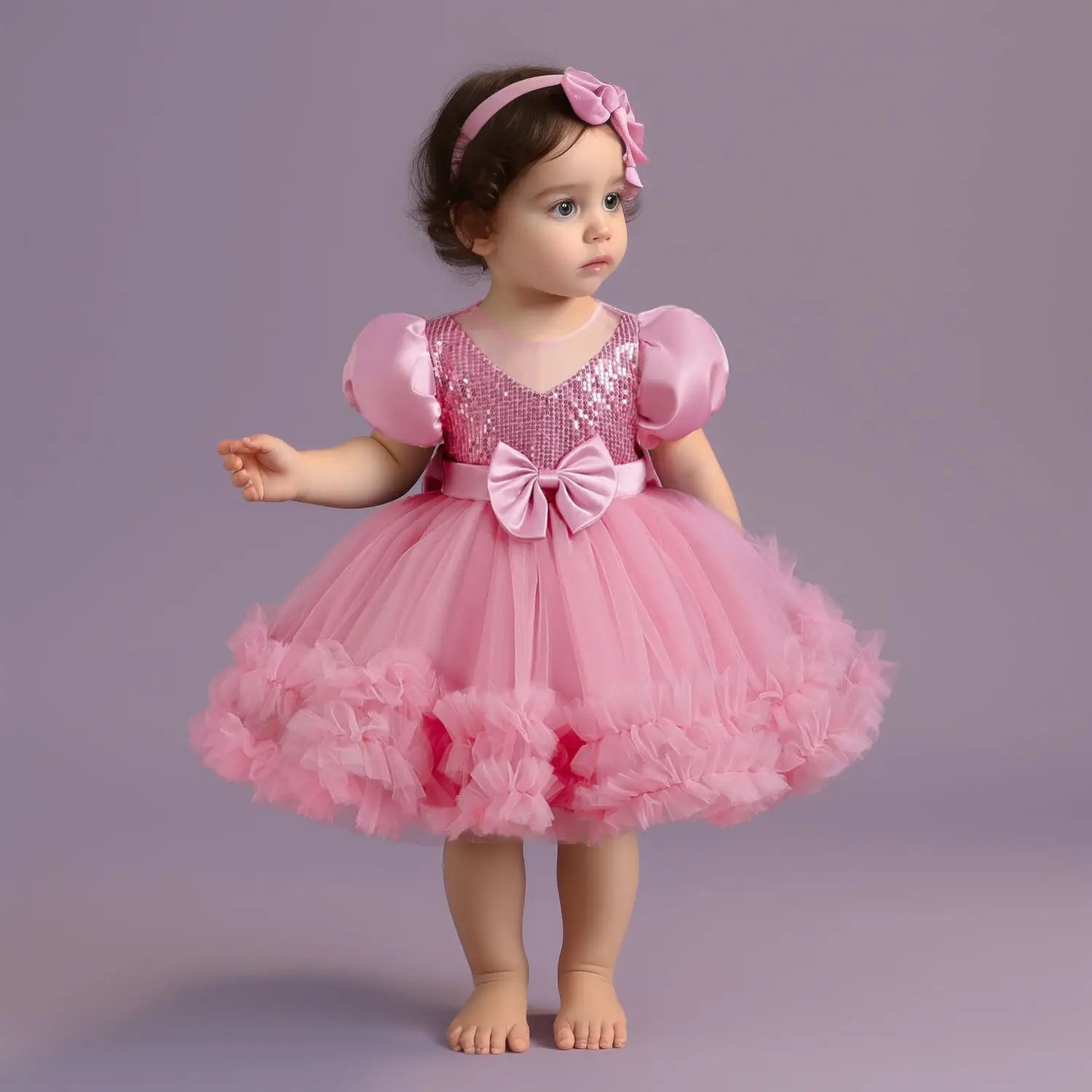 Sequin Big Bow Dress