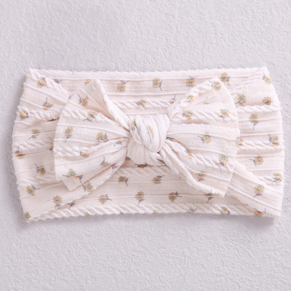 Printed Bow Baby Headband