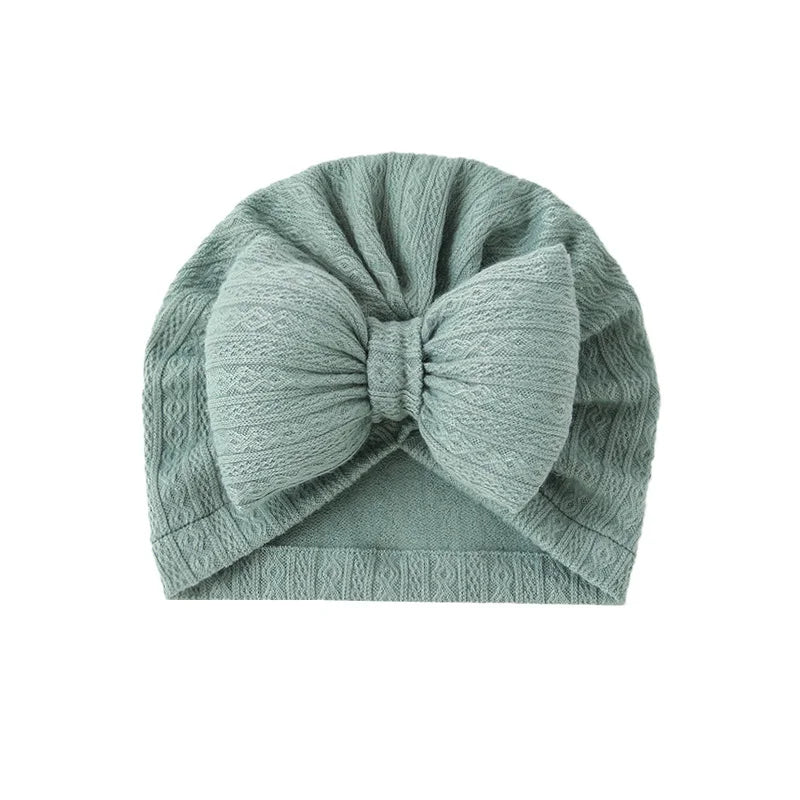 Baby Turban Hat with Big Bow for Newborns and Toddlers