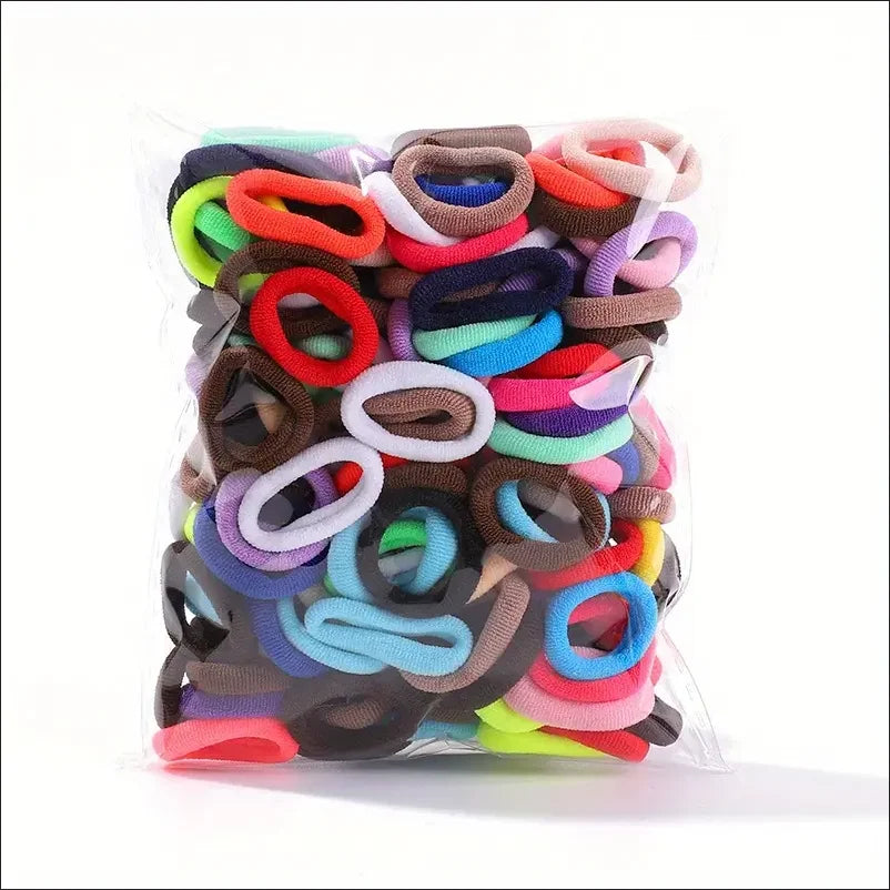 100 Pcs Colorful Hair Ties
