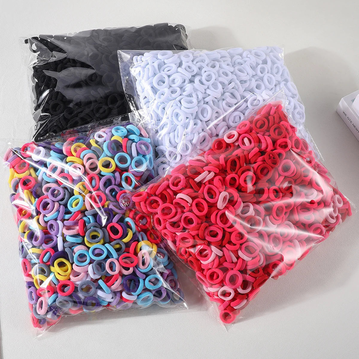 100 Pcs Colorful Hair Ties